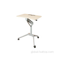 Modern Reception Desk Single Leg Table Movable Lifting Office Computer Desk Supplier